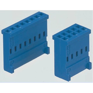 TE Connectivity AMPMODU HE13/HE14 Female Connector Housing 12 Way, 2.54 mm Pitch, 1 Row Straight, Nylon, Cable 1-281838-2