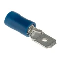 RS PRO Blue Insulated Male Spade Connector Crimp 6.35 x 0.8 mm Tab Size 16 AWG to 14 AWG 534-682