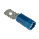 RS PRO Blue Insulated Male Spade Connector Crimp 6.35 x 0.8 mm Tab Size 16 AWG to 14 AWG 534-682