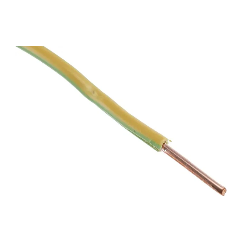 RS PRO H07V-U Series Hook Up Wire, Green/Yellow, 4 mm², Solid Copper, PVC, 100 m, 450/750 V 536-029