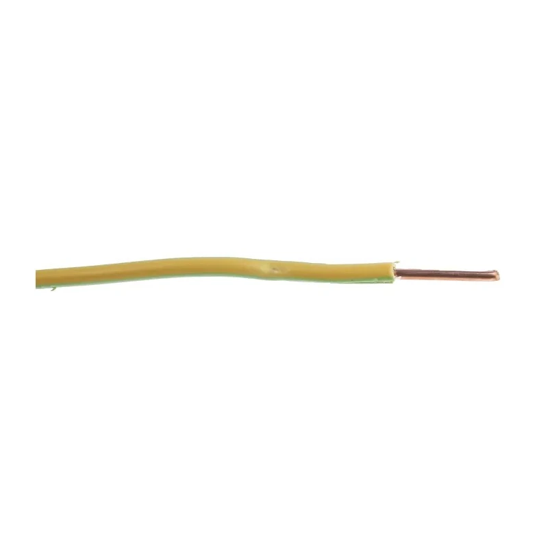 RS PRO H07V-U Series Hook Up Wire, Green/Yellow, 4 mm², Solid Copper, PVC, 100 m, 450/750 V 536-029