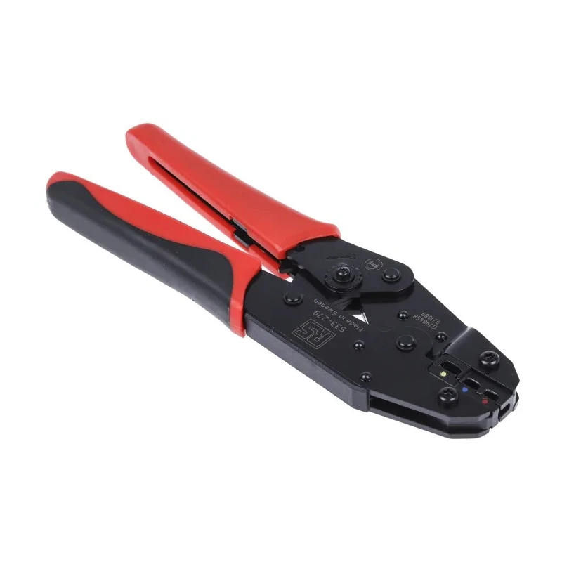 RS PRO Crimp Tool for Insulated Terminals 6.0 mm² to 0.75 mm², AWG 22–10, 225 mm Red Blue Yellow 533-279