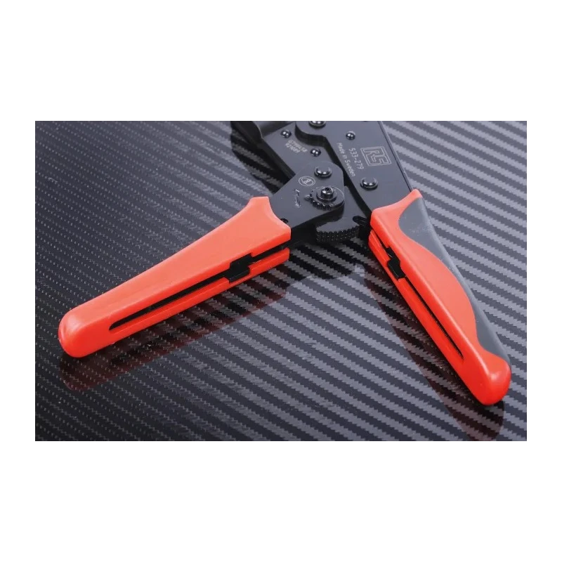 RS PRO Crimp Tool for Insulated Terminals 6.0 mm² to 0.75 mm², AWG 22–10, 225 mm Red Blue Yellow 533-279