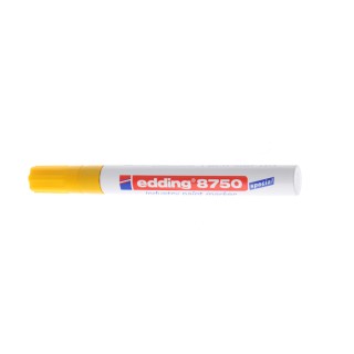 Edding Yellow Paint Marker Pen, Bullet Tip, 4 mm, Waterproof, For Metal, Plastic, Rubber Surfaces 8750-1-4005