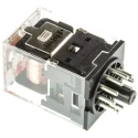 Omron PCB Relay 24V AC Coil 10A 3PDT Plug-In, Mechanical Indicator, MKS3PI-5 24VAC
