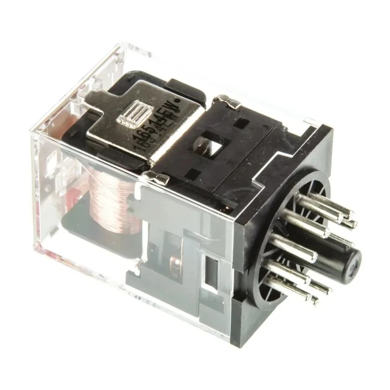 Omron PCB Relay 24V AC Coil 10A 3PDT Plug-In, Mechanical Indicator, MKS3PI-5 24VAC