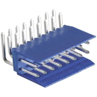 TE Connectivity AMPMODU Series Right Angle Through Hole PCB Header, 2.54 mm Pitch, 16 Contacts, 2 Rows, Shrouded, 3A HE14