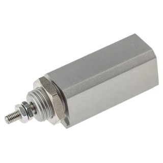 SMC Pneumatic Piston Rod Cylinder, 10 mm Bore, 10 mm Stroke, Double Acting, Panel Mount, Aluminium Body CDJP2