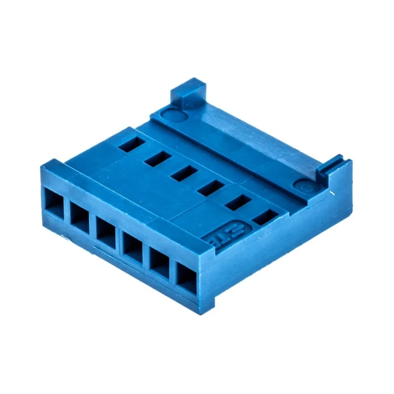 TE Connectivity AMPMODU HE13/HE14 Female Connector Housing, 2.54 mm Pitch, 6 Way, 1 Row, Straight, 15.24mm Length 281838-6