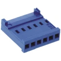 TE Connectivity AMPMODU HE13/HE14 Female Connector Housing, 2.54 mm Pitch, 6 Way, 1 Row, Straight, 15.24mm Length 281838-6