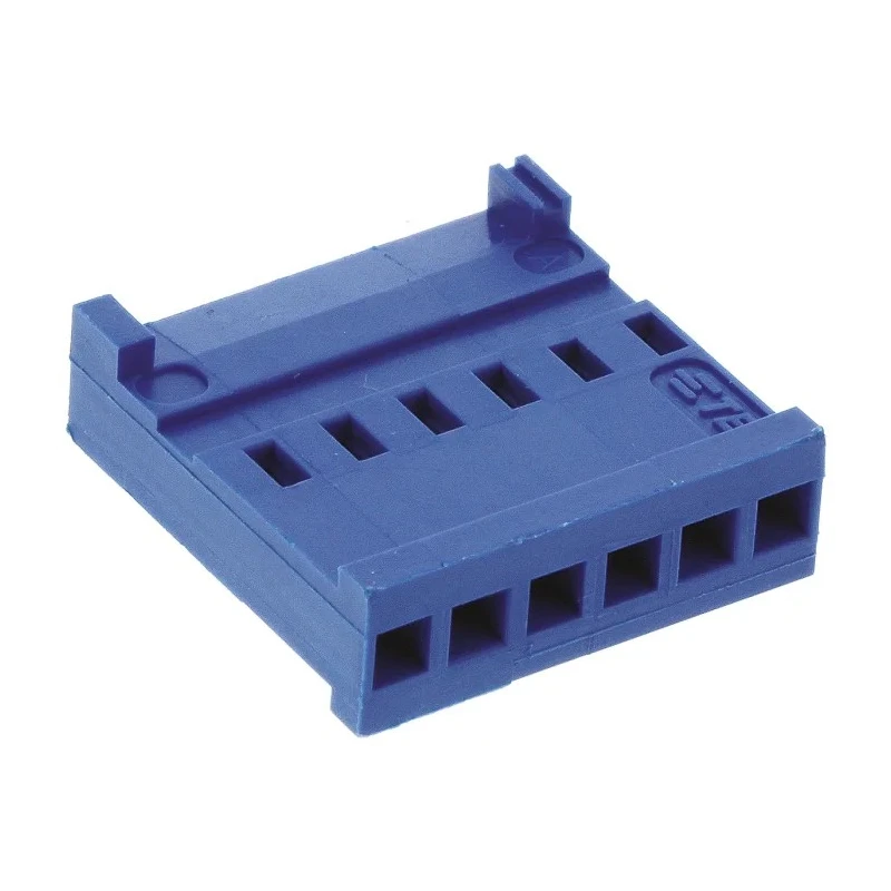 TE Connectivity AMPMODU HE13/HE14 Female Connector Housing, 2.54 mm Pitch, 6 Way, 1 Row, Straight, 15.24mm Length 281838-6