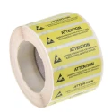 RS PRO Yellow Vinyl ESD Label, Attention Observe Precautions, Self-Adhesive, 45mm x 13mm, 1000 Labels, 550-549