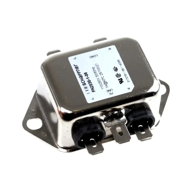 Schaffner 1A 250V AC/DC 400Hz Chassis Mount EMI Filter, Fast-On, 1 Phase FN2030