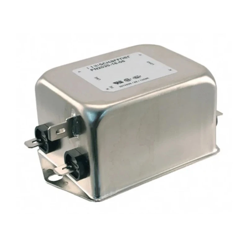 Schaffner Chassis Mount EMI Filter 16A 250V AC/DC 400Hz Fast-On 1-Phase FN2030