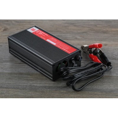 RS PRO Lead Acid Battery Charger 12V 12A, 3 Stage, EU Plug, Automatic Shutdown, Model 549-261