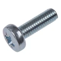 RS PRO Pozidriv Pan Head Steel Machine Screw M5 16mm Bright Zinc Plated DIN 7985 553-627