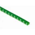 HellermannTyton Helagrip Slide-On Cable Marker, Pre-Printed "5", PVC, 1–3 mm Cable, Green/White, 3.5×3.3 mm, 901-10349