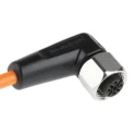 ifm electronic Female 4 Way M12 to Female 5 Way Unterminated Sensor Actuator Cable 10m Polyvinyl Chloride Orange EVT008