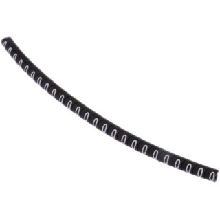 HellermannTyton Helagrip Slide-On Cable Marker, Pre-Printed '0', White, Black, 3 mm Max Cable Diameter, 1 mm Min 901-10344