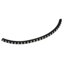 HellermannTyton Helagrip Slide-On Cable Marker, Pre-Printed '0', White, Black, 3 mm Max Cable Diameter, 1 mm Min 901-10344