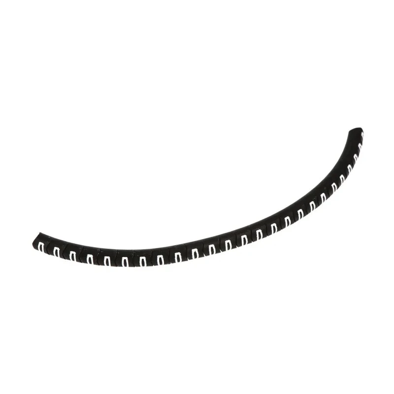 HellermannTyton Helagrip Slide-On Cable Marker, Pre-Printed '0', White, Black, 3 mm Max Cable Diameter, 1 mm Min 901-10344