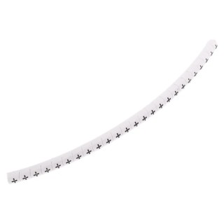 HellermannTyton Helagrip Slide-On Cable Marker, Pre-Printed '+', Black on White, 1–3 mm Cable, PVC, 901-10354