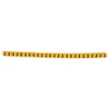 HellermannTyton Helagrip Slide-On Cable Marker, Pre-Printed '4', 2–5 mm Cable, PVC, Yellow/Black, 901-10360