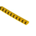 HellermannTyton Helagrip Slide-On Cable Marker, Pre-Printed '4', 2–5 mm Cable, PVC, Yellow/Black, 901-10360