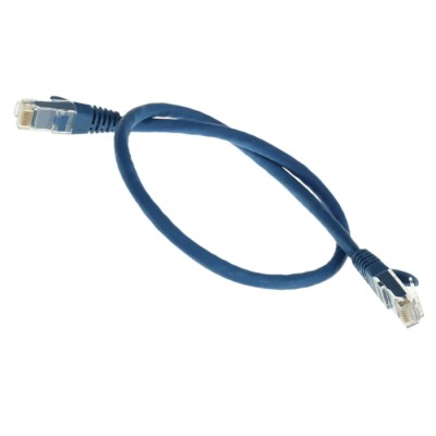 RS PRO Cat6 Ethernet Cable 0.5 m Blue RJ45 Male to RJ45 Male U/UTP Low Smoke Zero Halogen 556-796