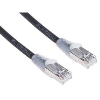 RS PRO Cat6 Ethernet Cable 0.5 m Black F/UTP LSZH RJ45 Male to RJ45 Male 556-843
