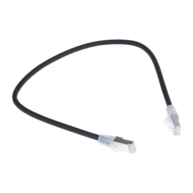 RS PRO Cat6 Ethernet Cable 0.5 m Black F/UTP LSZH RJ45 Male to RJ45 Male 556-843