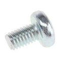 RS PRO Pozidriv Pan Head Steel Machine Screw, M6 Thread, 10mm Length, Bright Zinc Plated, DIN 7985Z 553-661