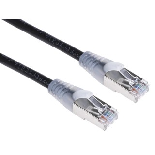 RS PRO Cat5e Ethernet Cable RJ45 Male to RJ45 Male, 2 m, Black, Shielded PVC 556-972