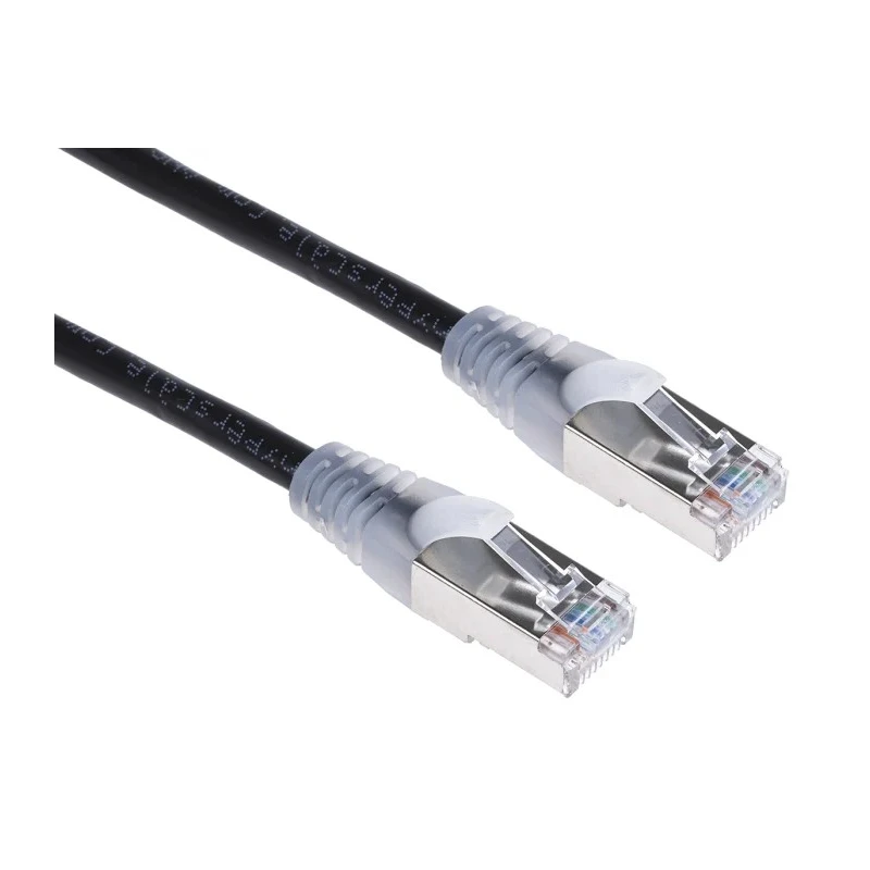 RS PRO Cat5e Ethernet Cable RJ45 Male to RJ45 Male, 2 m, Black, Shielded PVC 556-972
