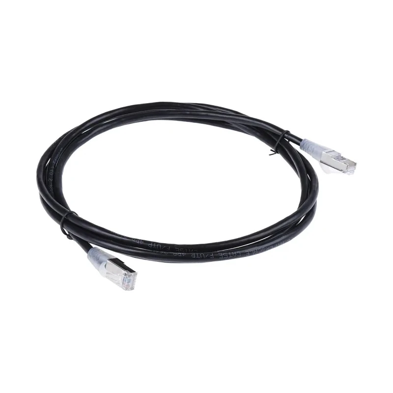 RS PRO Cat5e Ethernet Cable RJ45 Male to RJ45 Male, 2 m, Black, Shielded PVC 556-972