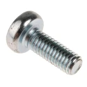RS PRO Pozidriv Pan Head Machine Screw, M6 Thread, Steel, Bright Zinc, 16 mm Length 553-683