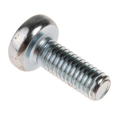 RS PRO Pozidriv Pan Head Machine Screw, M6 Thread, Steel, Bright Zinc, 16 mm Length 553-683