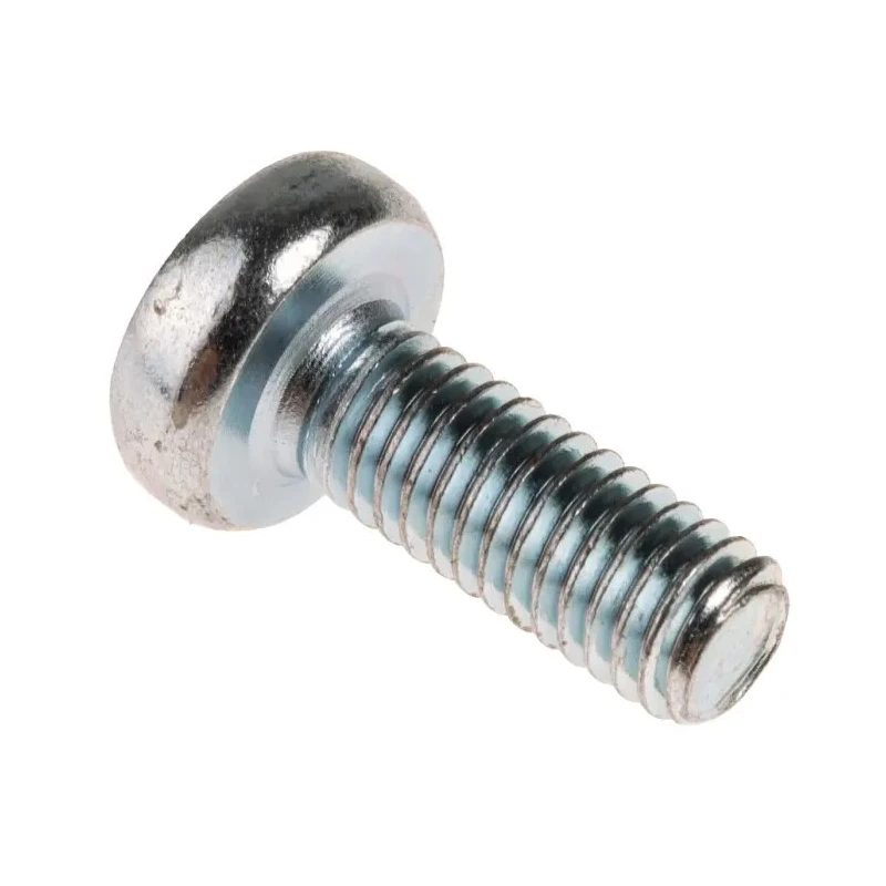 RS PRO Pozidriv Pan Head Machine Screw, M6 Thread, Steel, Bright Zinc, 16 mm Length 553-683