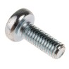RS PRO Pozidriv Pan Head Machine Screw, M6 Thread, Steel, Bright Zinc, 16 mm Length 553-683