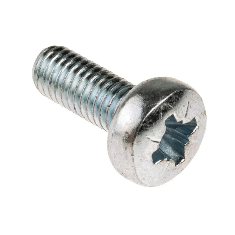 RS PRO Pozidriv Pan Head Machine Screw, M6 Thread, Steel, Bright Zinc, 16 mm Length 553-683