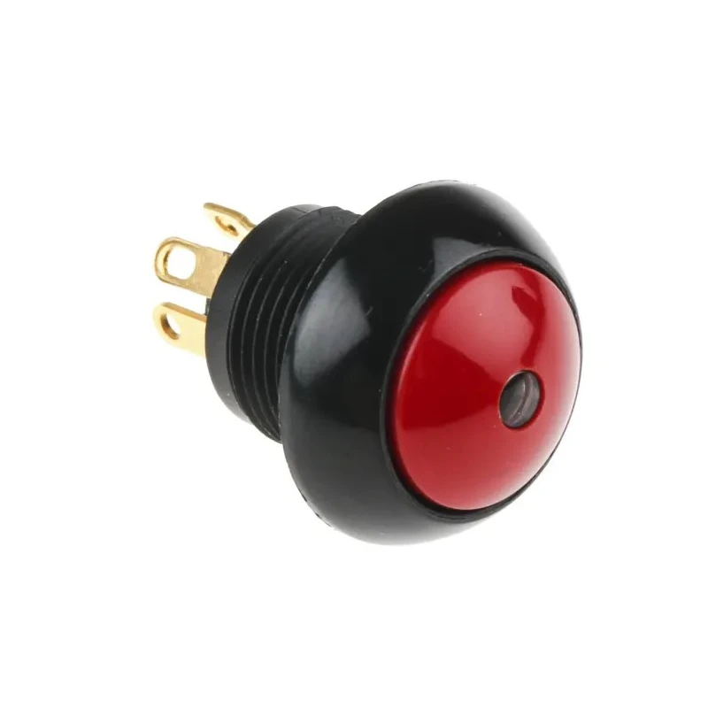 Otto Illuminated Push Button Switch, Momentary Operation, 20 mm Panel Cutout, SPDT, Red LED, IP68S, 28 V DC LP9-11131F21