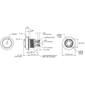 Otto Illuminated Push Button Switch, Momentary Operation, 20 mm Panel Cutout, SPDT, Red LED, IP68S, 28 V DC LP9-11131F21