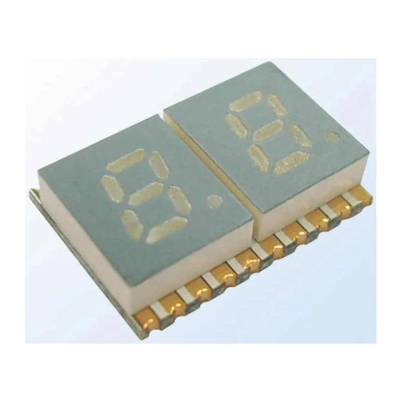 Kingbright 2-Digit 7-Segment LED Display, Orange, Cathode, 37mcd, 5.1mm, Surface Mount, KCDC02-106