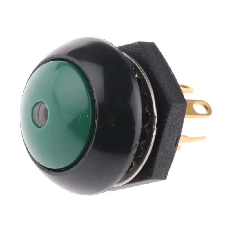 Otto Illuminated Push Button Switch, Green LED, 20 mm Cutout, SPDT, IP68, 28 V DC, 115 V AC, Momentary, Dome LP9-11131F25