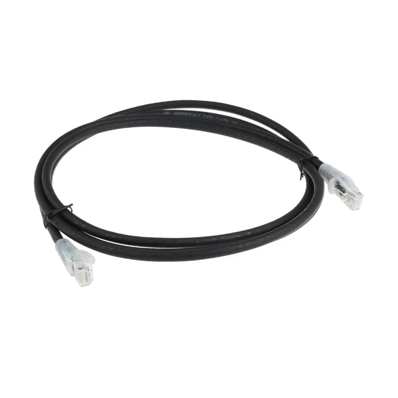 RS PRO Cat6 Ethernet Cable 2m Black RJ45 Male to RJ45 Male U/UTP Low Smoke Zero Halogen 557-363