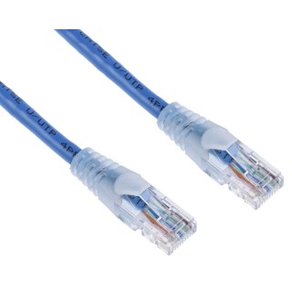 RS PRO Cat5e Ethernet Cable 10 m Blue RJ45 Male to RJ45 Male U/UTP PVC 30V 557-509