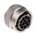 Souriau Sunbank by Eaton MIL Spec Circular Connector Male, 12 Way, Straight Cable, Black, Female Contacts, Nickel UT061412SH