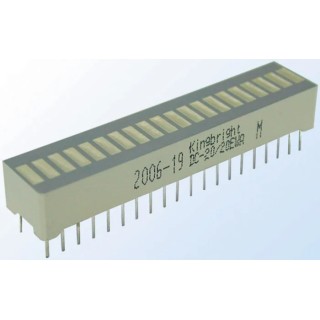Kingbright Yellow 20 Segments LED Display, DC-20/20YWA, 5.08 mm Character Height, Through Hole