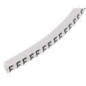 HellermannTyton Helagrip Slide-On Cable Marker, Pre-Printed 'F', PVC, 2–5mm Cable, Black Legend, White Marker, 901-10418