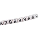 HellermannTyton Helagrip Slide-On Pre-Printed Cable Marker, PVC, Black on White, 1–3 mm Cable, Legend "B" 901-10402